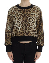 Dolce & Gabbana Leopard Print Crewneck Short Sweater -   -  Dolce & Gabbana.